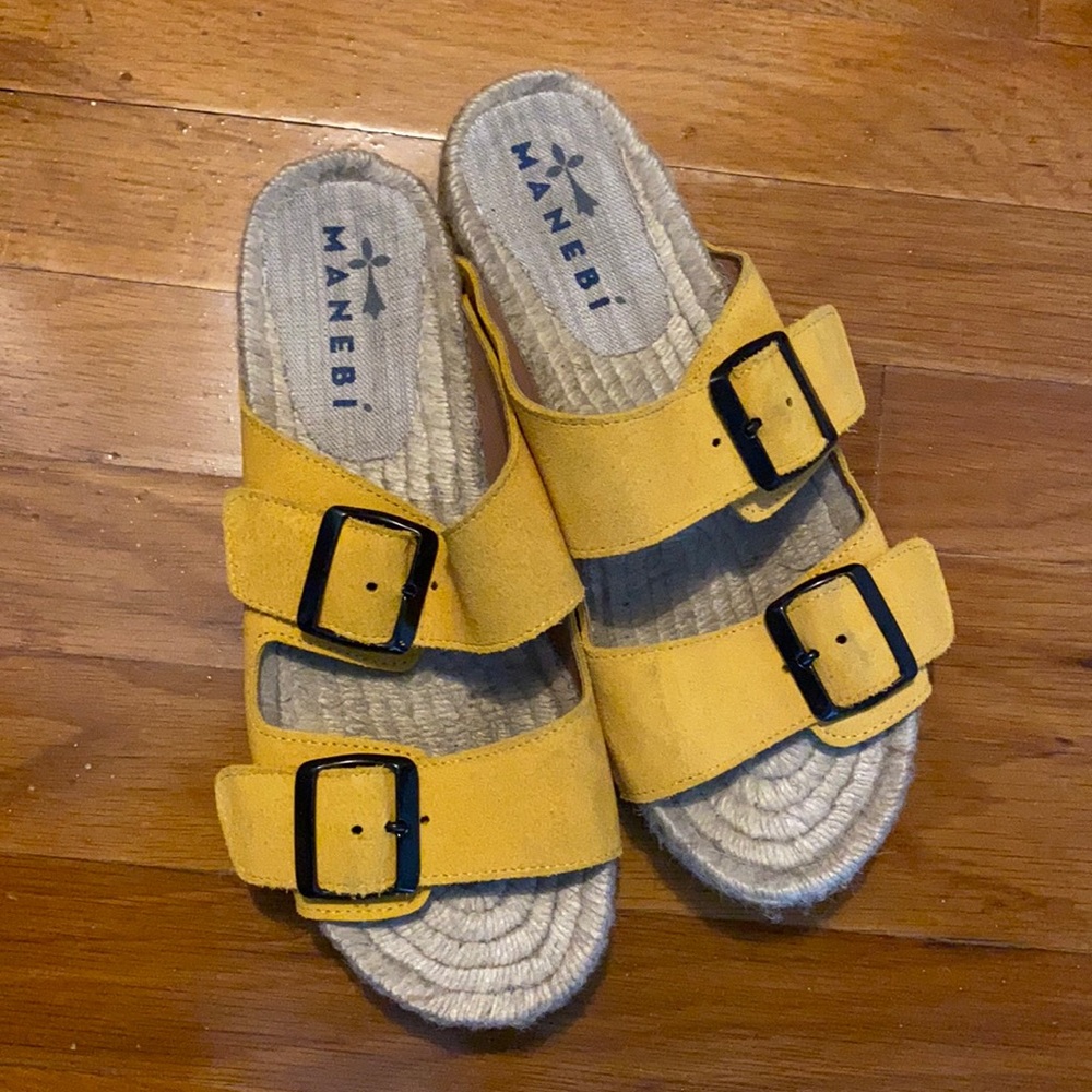 Yellow Suede Manebi Espadrilles